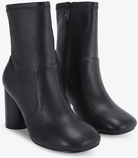 Womens Black Langley Eagle-Embellished Heeled Leather Ankle Boots Eur 41 / 8 Uk Women - Image 2