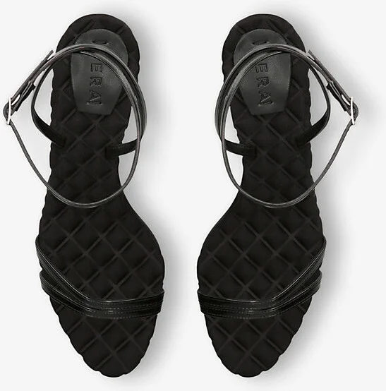 Womens Black Laura 70 Faux Leather Heeled Sandals Eur 37 / 4 Uk Women - Image 2