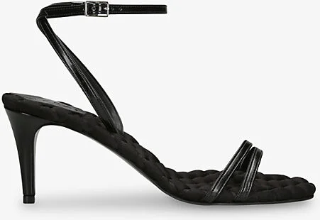 Womens Black Laura 70 Faux Leather Heeled Sandals Eur 37 / 4 Uk Women