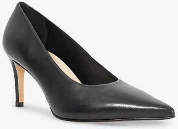 Womens Black Leather Aspiring Heeled Leather Courts Eur 40 / 7 Uk Women - Image 2
