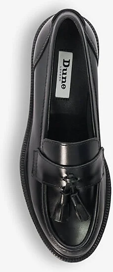 Womens Black Leather Garda Tassel-Embellished Leather Loafers Eur 38/5 Uk Women - Image 2