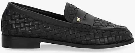 Womens Black Leather Ginello Leather Loafers Eur 40 / 7 Uk Women