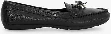 Womens Black Leather Grovers Leather Loafers Eur 37 / 4 Uk Women