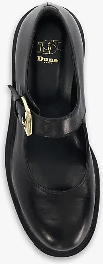 Womens Black Leather Huckle Mary-Jane Heeled Leather Pumps Eur 41 / 8 Uk Women - Image 2