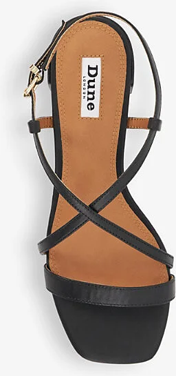 Womens Black-Leather Jaskell Grained-Leather Heeled Sandals Eur 41 / 8 Uk Women - Image 2