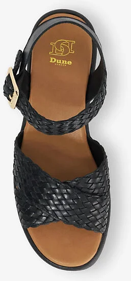 Womens Black Leather Kinleys Braided-Leather Sandals Eur 37 / 4 Uk Women - Image 2