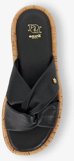 Womens Black Leather Lita Suede Sandals Eur 37 / 4 Uk Women - Image 2