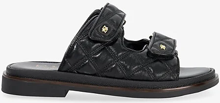 Womens Black Leather Lottais Leather Sandals Eur 36 / 3 Uk Women