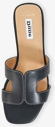 Womens Black Leather Loupe Wide-Fit Smart Slider Leather Sandals Eur 36 / 3 Uk Women - Image 2