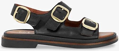 Womens Black Leather Luckles Leather Sandals Eur 39 / 6 Uk Women