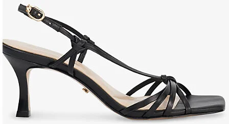Womens Black Leather Mischievous Leather Heeled Sandals Eur 39 / 6 Uk Women
