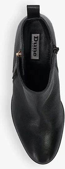 Womens Black Leather Paicing Pointed-Toe Leather Heeled Ankle Boots Eur 36 / 3 Uk Women - Image 2