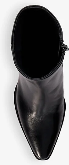Womens Black Leather Paxten Pointed-Toe Leather Ankle Boots Eur 39 / 6 Uk Women - Image 2