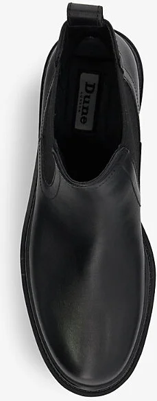Womens Black-Leather Perceive Cleated Leather Chelsea Boots Eur 36 / 3 Uk Women - Image 2