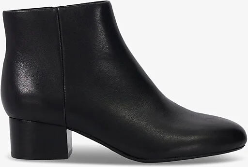Womens Black Leather Perrie Heeled Leather Ankle Boots Eur 36 / 3 Uk Women
