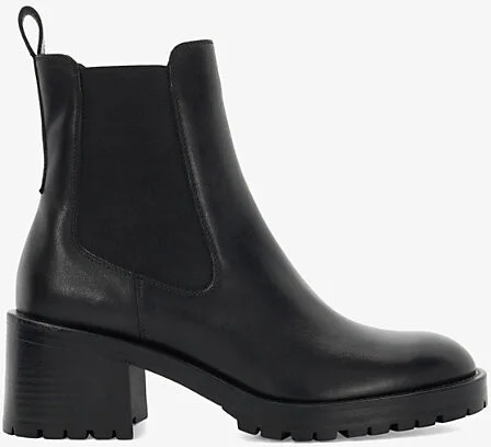 Womens Black Leather Positivty Cleated Leather Chelsea Ankle Boots Eur 37.5 / 4.5 Uk Women