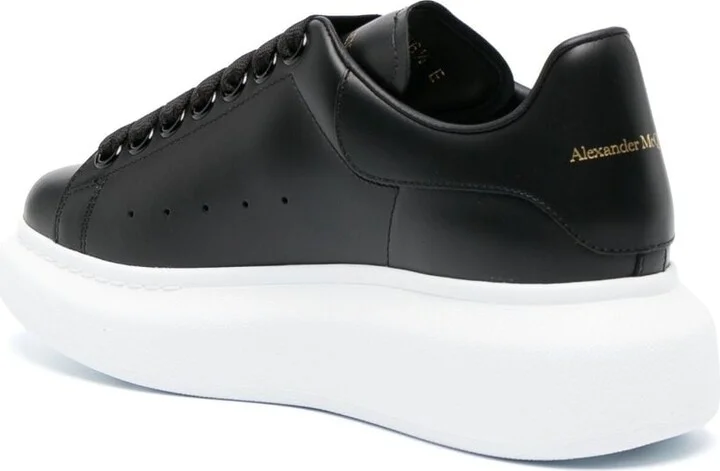 Women's Black Leather Sneakers - Image 4