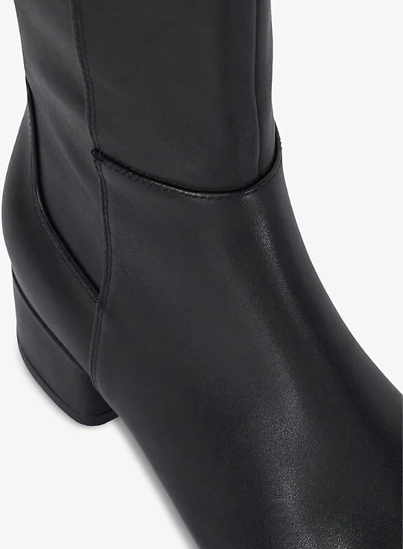Womens Black Leather Tayla Knee-High Heeled Leather Boots Eur 40 / 7 Uk Women - Image 2