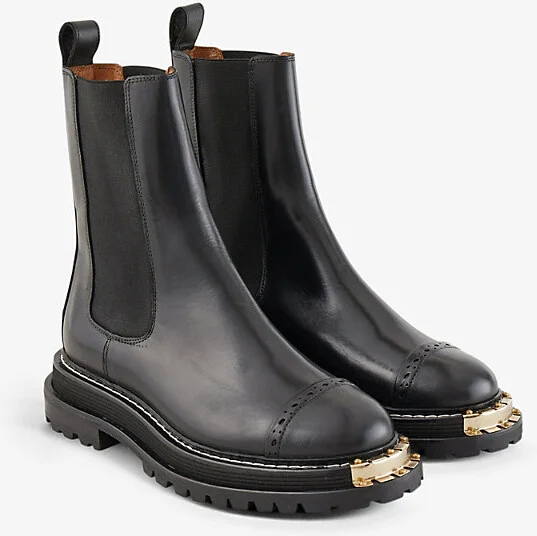 Womens Black Liam Leather Chelsea Boots Eur 38/5 Uk Women - Image 2