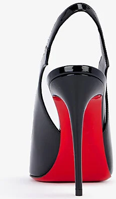 Womens Black/Lin Black Hot Chick Sling 100 Patent-Leather Courts Eur 38/5 Uk Women - Image 2