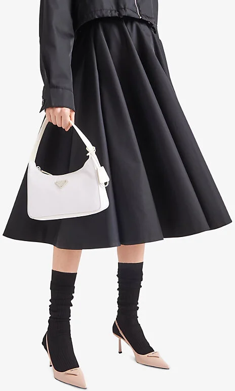 Womens Black Logo-Plaque Slingback Heeled Leather Pumps Eur 38.5 / 5.5 Uk Women - Image 4