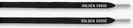 Womens Black Logo-Print Woven Shoes Laces S - Image 2
