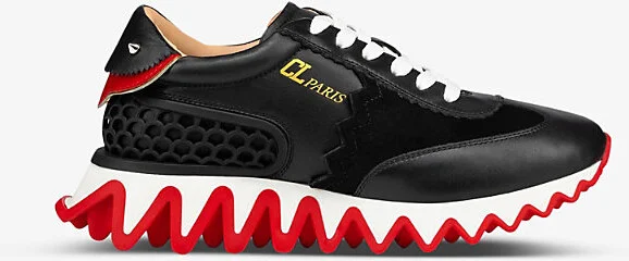 Womens Black/Loubi Loubishark Donna Leather Trainers Eur 40.5 / 7.5 Uk Women