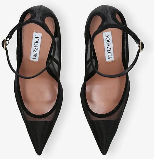 Womens Black Love Affair 105 Mesh and Suede Courts Eur 38/5 Uk Women - Image 2