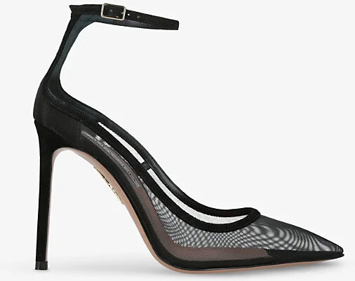 Womens Black Love Affair 105 Mesh and Suede Courts Eur 38/5 Uk Women