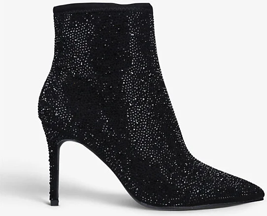 Womens Black Lovebird Jewel-Embellished Woven Court Shoes Eur 37 / 4 Uk Women
