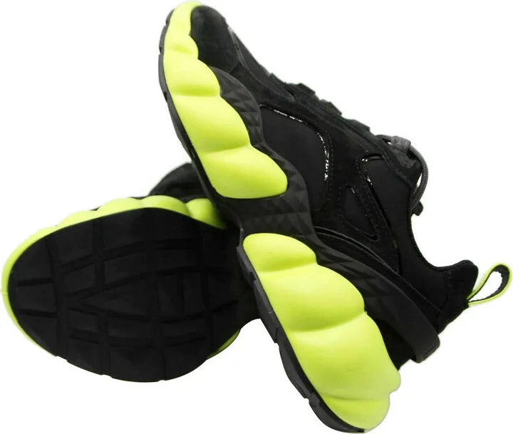 Women's Black Luft Collection Suede Neon Green Trim Sneaker MES9AMM66BK (36 EU / 6 US) - Image 5
