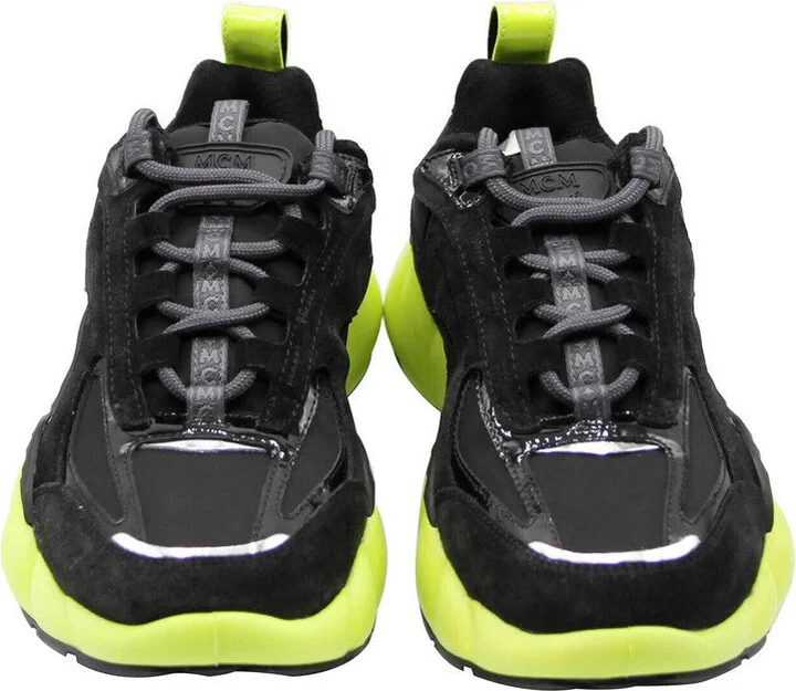 Women's Black Luft Collection Suede Neon Green Trim Sneaker MES9AMM66BK (37 EU / 7 US) - Image 5