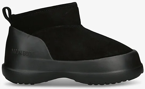 Womens Black Luna Brand-Embossed Suede Ankle Boots Eur 38/5 Uk Women