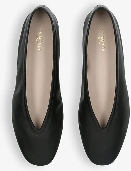 Womens Black Luna Pointed-Toe Leather Pumps Eur 40 / 7 Uk Women - Image 2