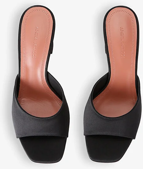 Womens Black Lupita 70 Suede Heeled Mules Eur 41 / 8 Uk Women - Image 2