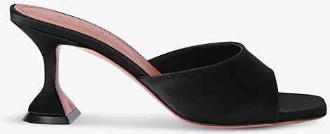 Womens Black Lupita 70 Suede Heeled Mules Eur 41 / 8 Uk Women