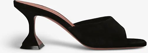 Womens Black Lupita Leather Heeled Mules Eur 35 / 2 Uk Women