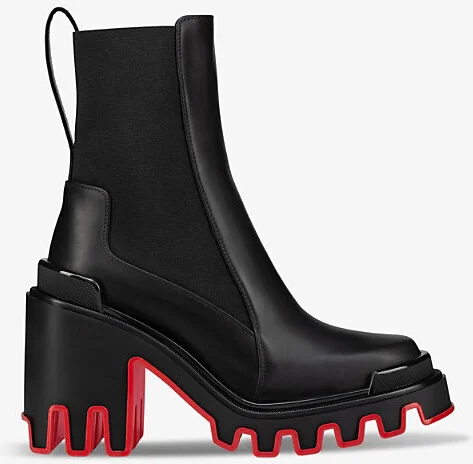 Womens Black Marchacroche Dune 95 Leather Platform Boots Eur 37 / 4 Uk Women