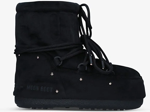 Womens Black Mars Lace-Up Velvet Ankle Boots Eur 37 / 4 Uk Women