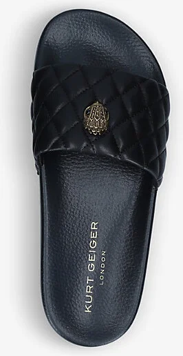 Womens Black Meena Eagle Rubber Sliders Eur 40 / 7 Uk Women - Image 2