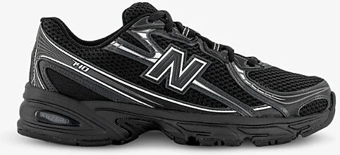 Womens Black Metallic 740 V2 Logo-Embroidered Mesh Low-Top Trainers 5.5