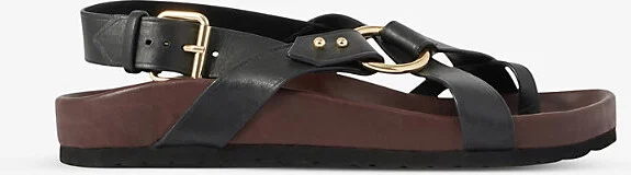 Womens Black Mexico Leather Sandals Eur 36 / 3 Uk Women