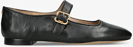 Womens Black Michaela Leather Ballet Flats Eur 38/5 Uk Women