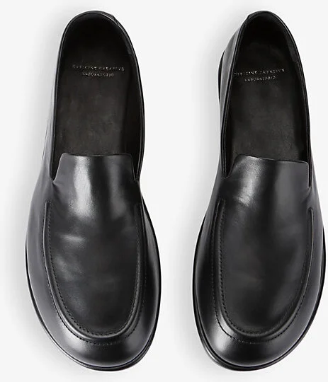 Womens Black Mienne 101 Round-Toe Leather Loafers Eur 39 / 6 Uk Women - Image 2