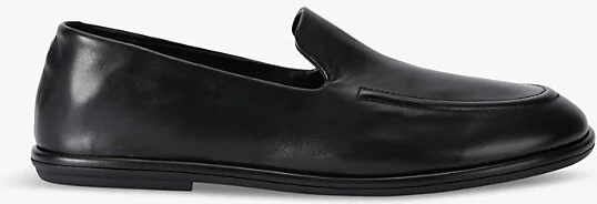 Womens Black Mienne 101 Round-Toe Leather Loafers Eur 39 / 6 Uk Women