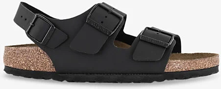 Womens Black Milano Buckle-Detail Leather Sandals Eur 40 / 7 Uk Women