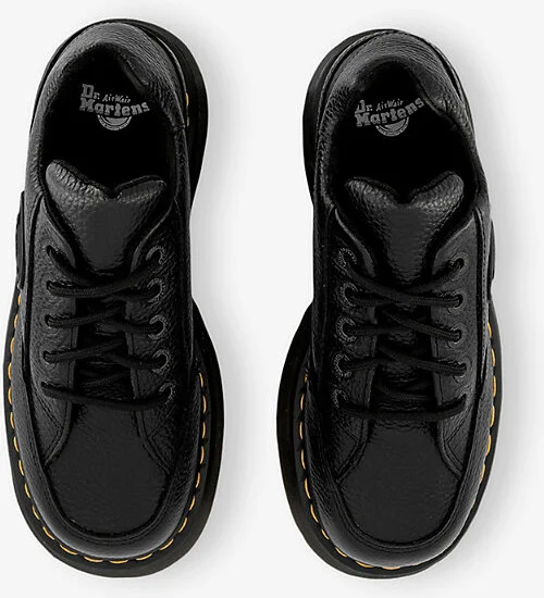 Womens Black Milled Nappa Buzz 5 Eye Leather Shoes Eur 41 / 8 Uk Women - Image 2