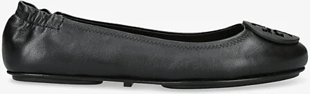 Womens Black Minnie Leather Ballet Flats Eur 38.5 / 5.5 Uk Women