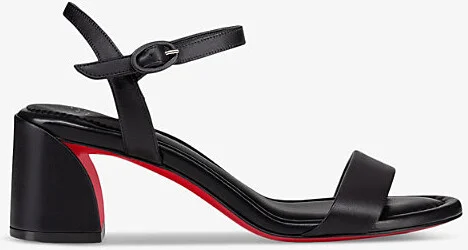 Womens Black Miss Jane 55 Leather Heeled Sandals Eur 37 / 4 Uk Women