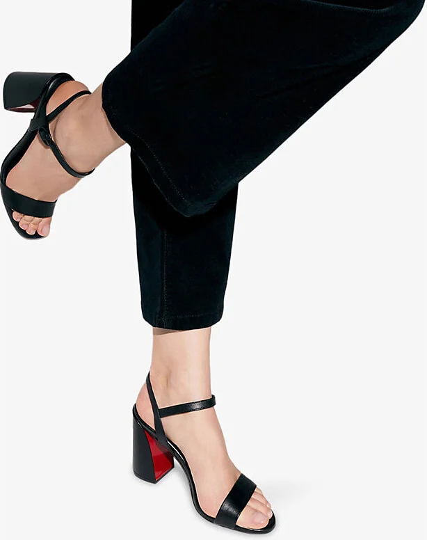 Womens Black Miss Jane 85 Leather Heeled Sandals Eur 38/5 Uk Women - Image 3